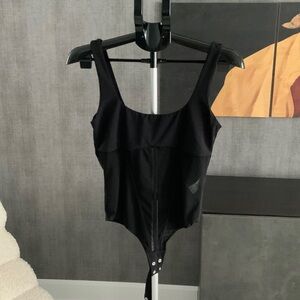 Dynamite Black Mesh insert Bodysuit L